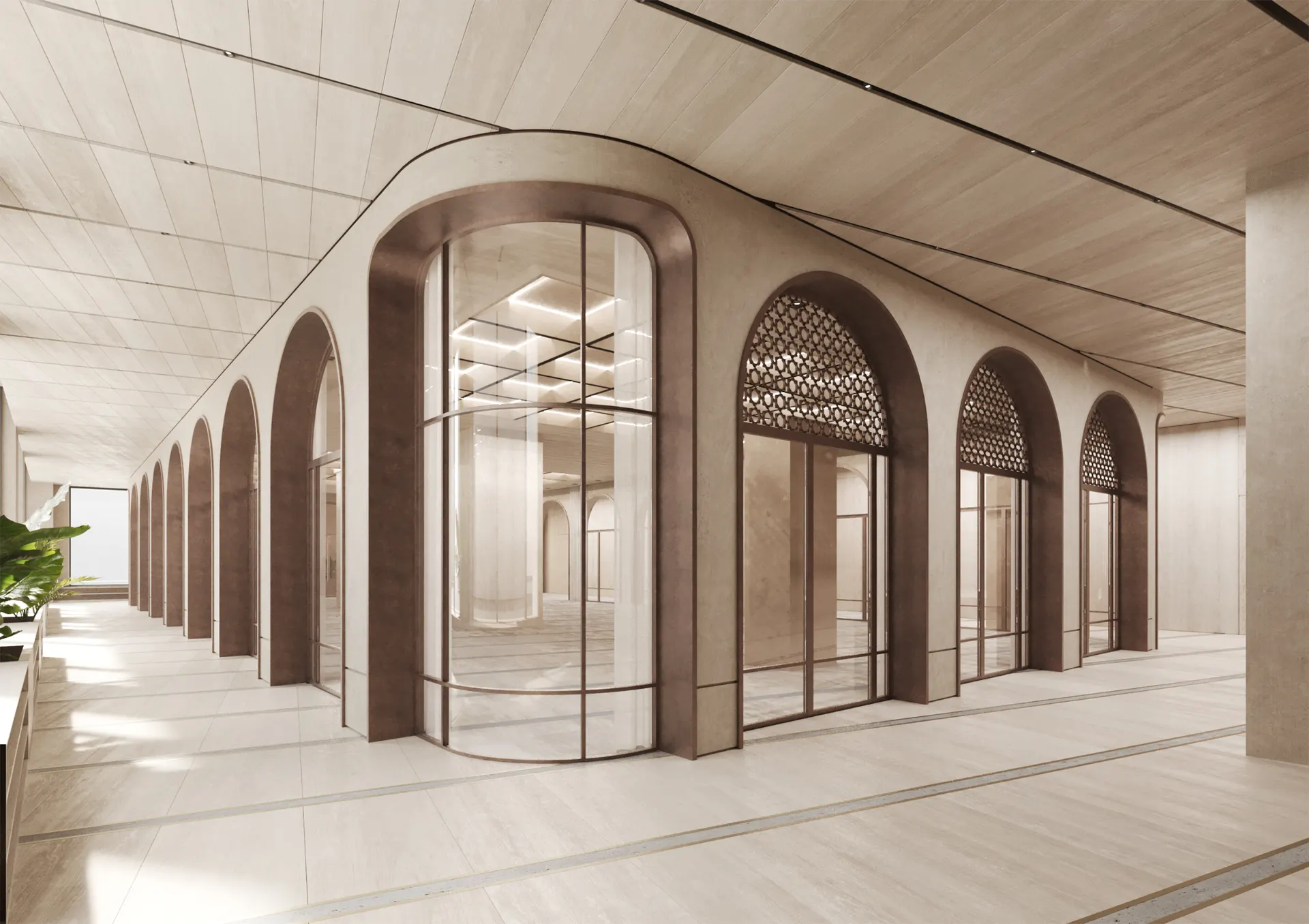 Arrival, the hall from the entry